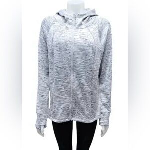 Spyder NWT LS Zip Up Gray Hoodie  Jacket Size Large